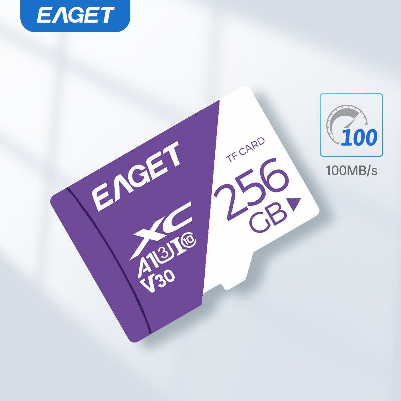 Cartão de Memória Eaget 256GB 128GB 32GB Cartão TF SD A1 V30 Classe10 UHS-1 64GB Alta Velocidade Compatível com Câmera Veicular Câmera de Vigilância