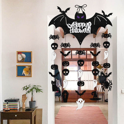 Halloween decoration pumpkin bat hanging decoration haunted house party decoration Halloween door hanging decoration