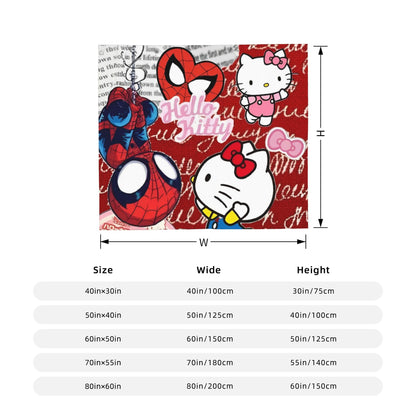 Hello Kitty Passeia de Bicicleta Pelúcia Cobertores Ótimas Mantas para Sofá Cama Sala de Estar 150*125cm Colcha