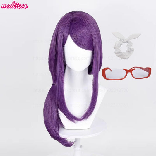 High Quality Kamishiro Rize Cosplay Wig 70cm Purple Heat Resistant Synthetic Hair Rize Kamishiro Wigs + Wig Cap