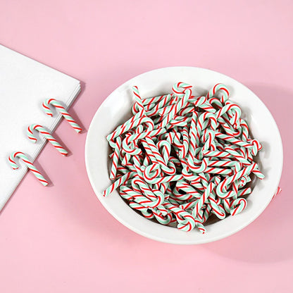 10/30/50Pcs Mini Candy Cane Christmas Decoration Red White Resin Candy DIY Crafts Xmas Pendant Navidad Home Decor 2026 New Year