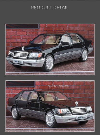 1:24 W140 Miniatura de Brinquedo Modelos de Carro Liga Fundido Som Luz 6 Portas Abertas Puxar para Trás Pneus de Borracha Modelos de Veículos para Meninos Presentes