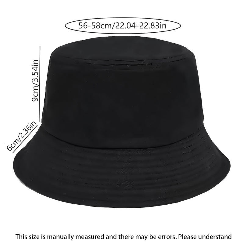 Chapéu Bucket de Algodão com Letra "N" para Homens e Mulheres Chapéu de Pescador Ajustável Estilo Simples Proteção Solar Suave Casual para o Dia a Dia ao Ar Livre Presente