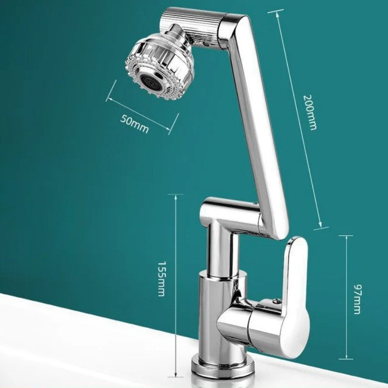 Torneira Inteligente para Banheiro Cozinha 1080° Giratória Multifuncional à Prova de Respingos Misturador de Bancada Quente e Fria Acessório