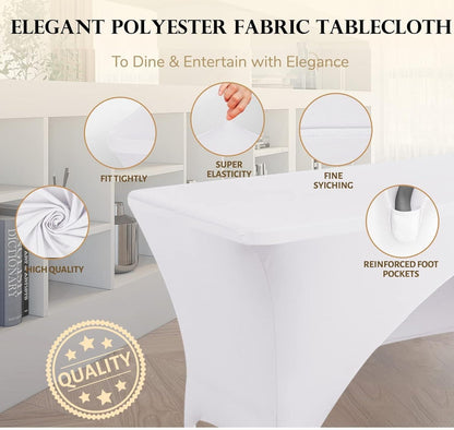 Wedding Spandex Table Cloth Cover Rectangular One Side Open Hotel Banquet Birthday Party Show Decoration Nice Look Design