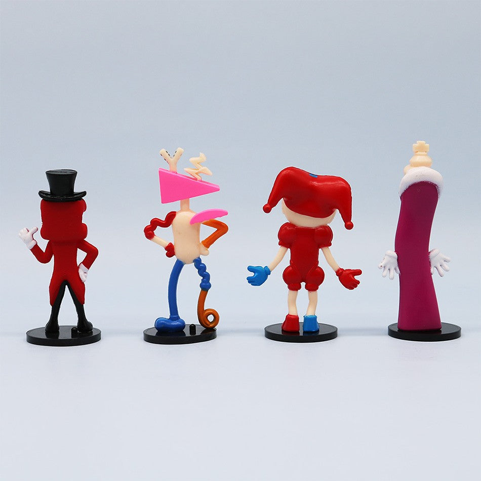 The Amazing Digital Circus 8 Styles Q Version Figurine Models, Rabbit Clown Dolls Cartoon Peripherals Cake Ornaments Toy Models