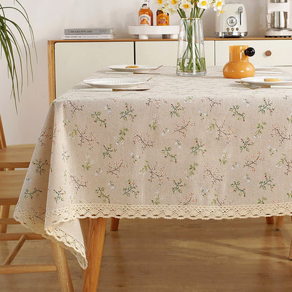 Classic White Lace Tablecloths Rectangle Dust-Proof Table Covers for Living Room Kitchen Dinner Picnic Tabletop Home Decorations