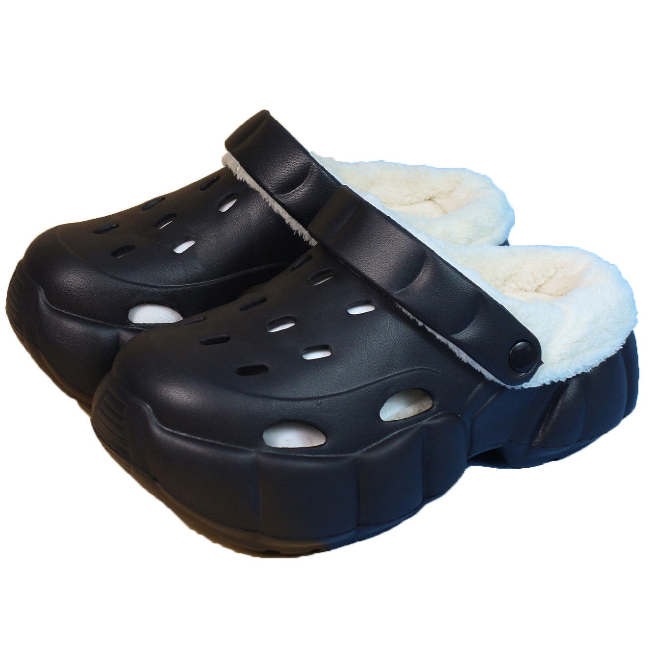 BEVERGREEN Women's 2023 fashion winter clogs DIY hollow outdoor EVA material platform padded warm lining shoes