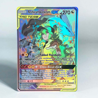 Pokemon Ancient Mew Collection Card Mew Classic Limited Anime Cards Zekrom Reshiram Victini Holographic Proxy Card Gift Toys
