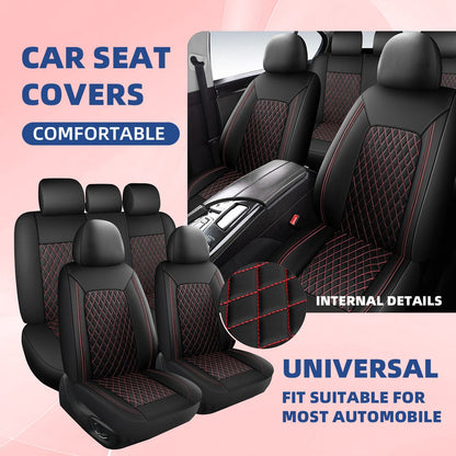 Conjunto Completo de Capas de Assento de Carro Universais para SUV Sedan Van - Banco Traseiro Dividido Dianteiro Proteção Interna Automotiva 0910