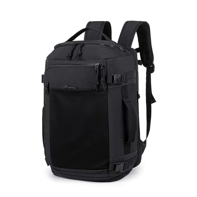 Mochila Unissex Estilo Executivo Moderno Grande Espaço Multifuncional Adequada para Malas de Rodinha Viagens Curtas Bolsa de Ombro Expansível