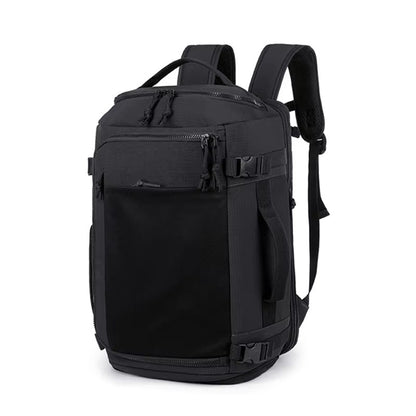 Mochila Unissex Estilo Executivo Moderno Grande Espaço Multifuncional Adequada para Malas de Rodinha Viagens Curtas Bolsa de Ombro Expansível