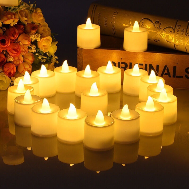 1/48PCS  LED Candle Battery-Power Tealight Flameless Fake Candle Light Christmas Wedding Birthday Wedding Romantic Decor Lamp