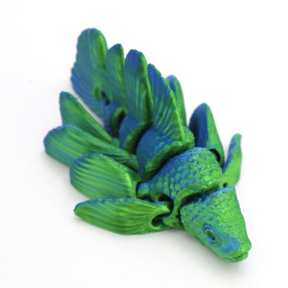 3D Printed Goldfish with Figures Multi-joint Movable Simulation Fish for Home Accessories Kids Gift Living Room Decoration& Gift