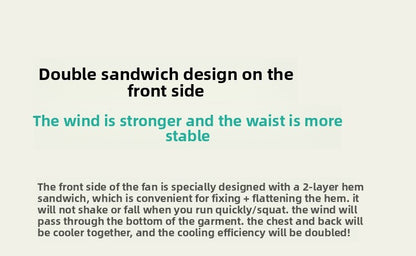 Aecooly Waist Fan Portable Waist Cooling Artifact Tubular Flow High Speed Large Wind Power Violence Small Summer Refrigeration