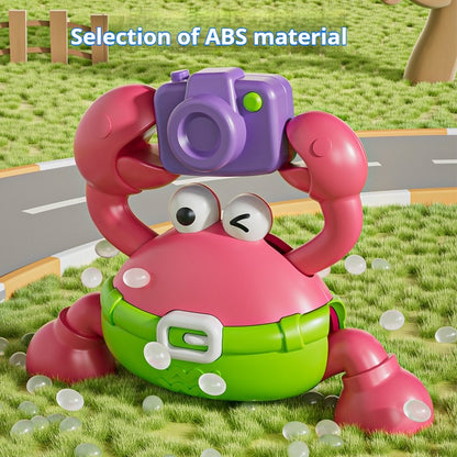 Children's Fun Crab Toys with Camera Toys Simulation Crab Crawling Baby Crawling Chain Toys Toddler Interactive Montessori Toys