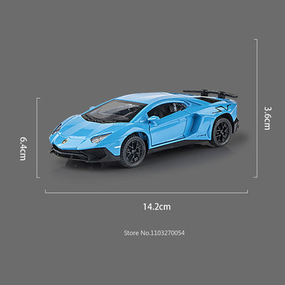 1:32 Divo Alloy Lambor LP750 Modelo de Brinquedo Carro Fundido Porta Aberta com Luz de Som Puxar Para Trás Carros Esportivos em Miniatura Presente para Meninos