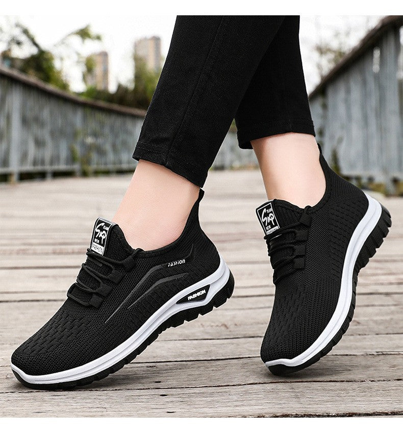Autumn Women Casual Shoes Breathable Walking Mesh Lace Up Flat Shoes Sneakers Women Tenis Feminino Pink Zapatillas De Mujer