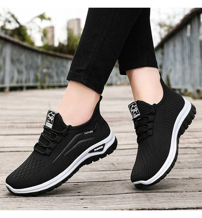 Autumn Women Casual Shoes Breathable Walking Mesh Lace Up Flat Shoes Sneakers Women Tenis Feminino Pink Zapatillas De Mujer