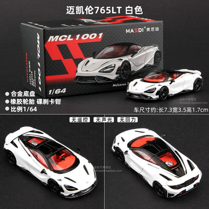 Masdi 1:64 Mclaren Senna MCL1110 Edição Especial Carro Esportivo Miniatura de Liga Diecast Ornamento Mclaren Modelo Colecionável Presentes para Meninos