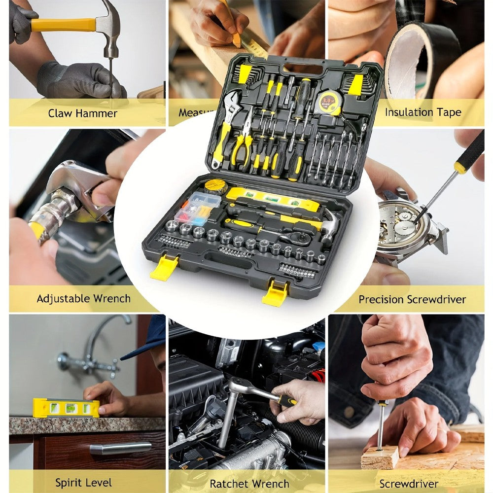 Kit de Ferramentas com 108 Peças Jogo de Ferramentas para Casa Kits de Ferramentas Domésticas DIY para Reparos e Manutenção em Casa