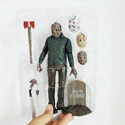 O 13º Brinquedo de Figuras NECA Sexta-Feira 13 Freddy Jason Voorhees Figura de Ação de Sangue Modelo Colecionável do Jason Presentes de Natal Halloween