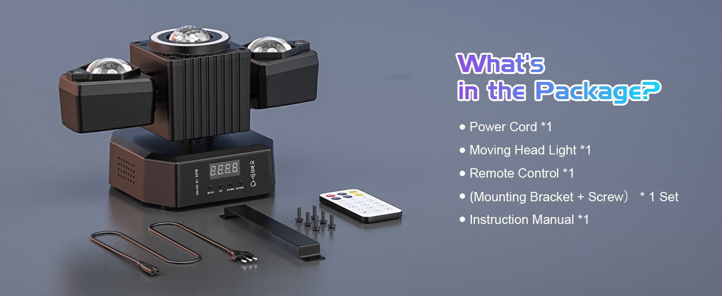 Datewink 65W Two-armed Moving Head Lights RGBW LED Stage Lighting Effect Projector DMX Remote Control For DJ Disco Wedding Party