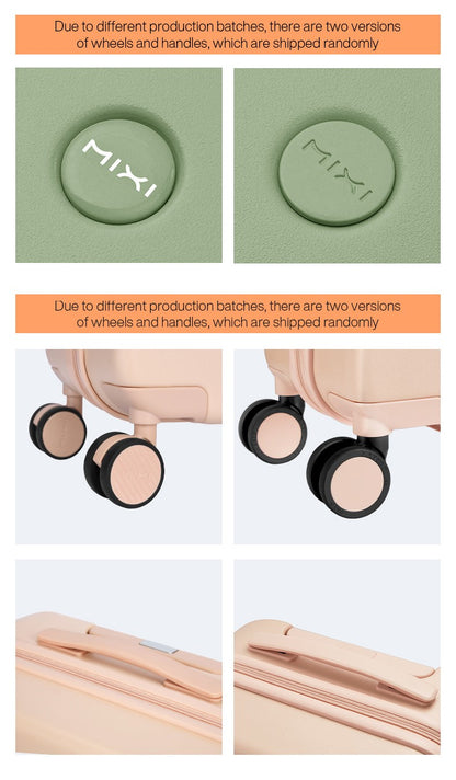 Mixi Puristic Design Travel Luggage Rolling Wheel Hardside Women Suitcase Men Trolley Case 16 20 Carry On/Big 22 24 26 28 Inch