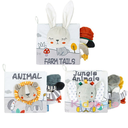 Livro de Pano Macio para Bebês com Sons e Texturas para Atividades Sensoriais, Educação Infantil e Brinquedo de Carrinho