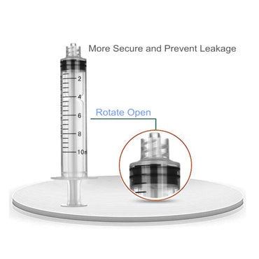 Seringa Luer de 1/3/5/10ML com Agulha de Ponta Romba de 14-25Ga 1,5" e Conjunto de Tampa de Agulhas de Distribuição de Aço Inoxidável para Mistura de Líquidos