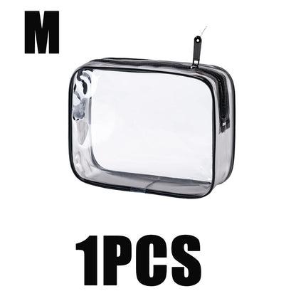 1/3pc Travel Organizer Bath Toiletry Wash Storage Bag Multifunction Large Capacity Waterproof Transparent With Zipper Women Gift