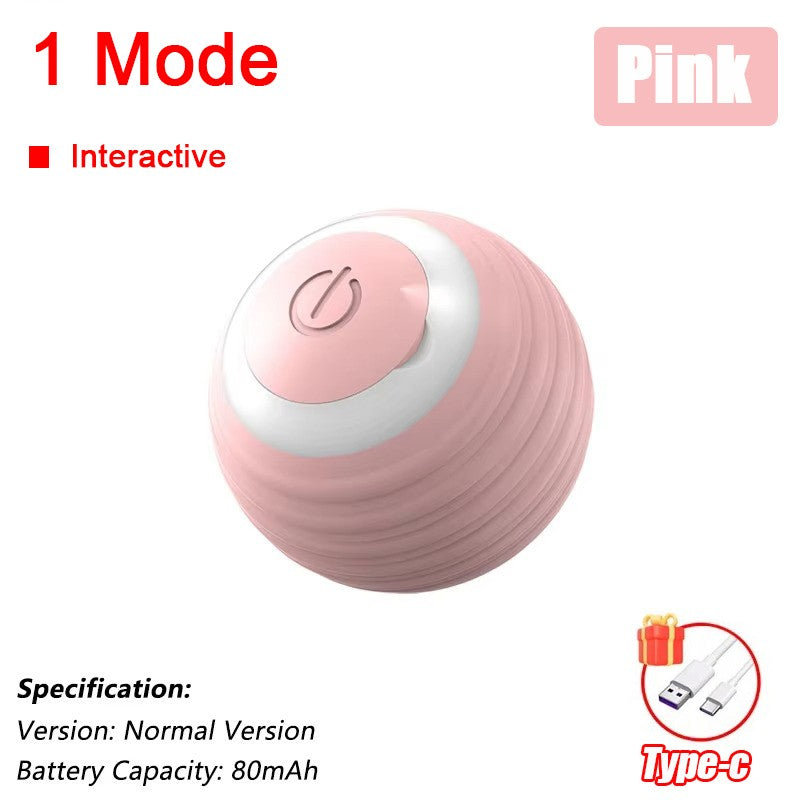 Novo Brinquedo Interativo para Gatos Bola Rolante Automática com Cauda Falsa Brinquedo Elétrico Inteligente Recarregável para Animais de Estimação Treinamento de Cães e Gatos Imita Rato