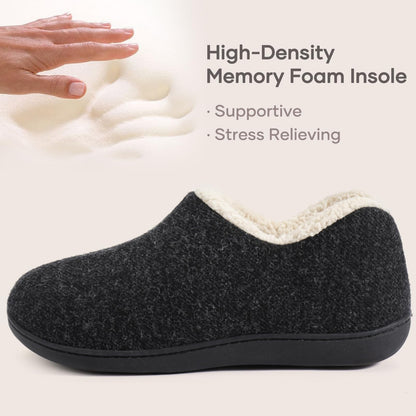 Kidmi Women's Cozy Faux Fleece Slippers Classic Plush Women Shoes Outdoor Closed Non-Slip Rubber Shoes Winter Women House Shoes