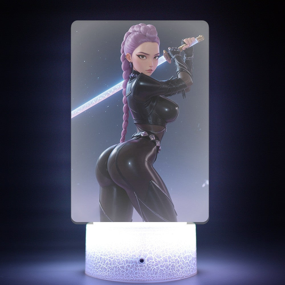 KPop K-POP Demon Hunters Kawaii Zoe Mira Rumi Saja Boys Superstar Monochrome Light Remote Control 16 Color Light Night Light