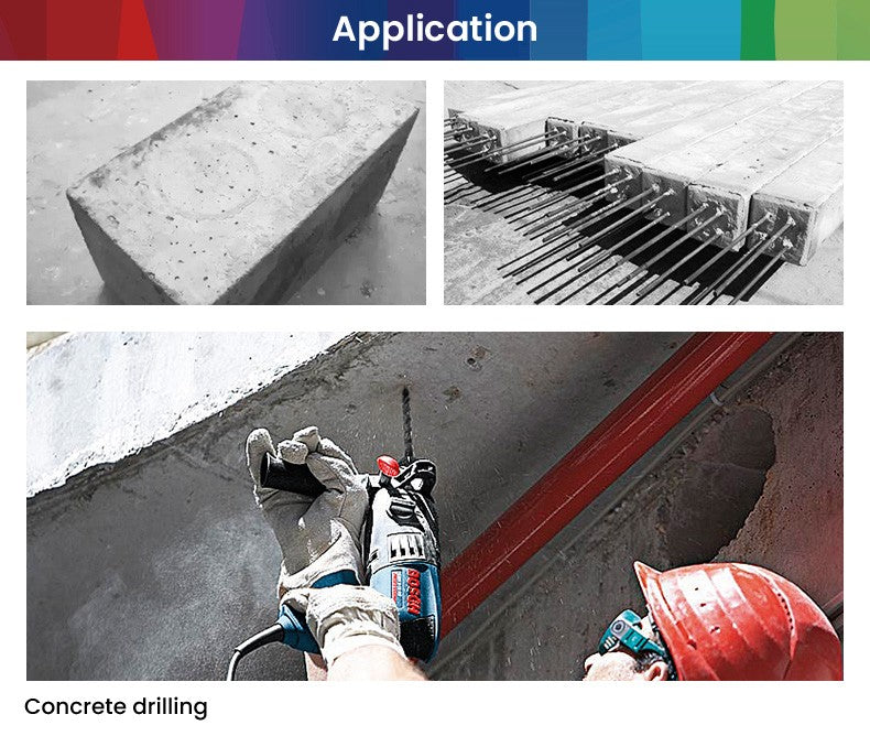 Conjuntos de Brocas Bosch SDS Plus para Martelete para Concreto Diâmetro 6-12mm Cabo Redondo Acessórios para Martelete Perfurador