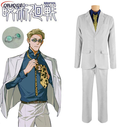 Kento Nanami Cosplay Costume Wigs Glasses Men Suit Anime Halloween Christmas Party Uniform Wig Outfit