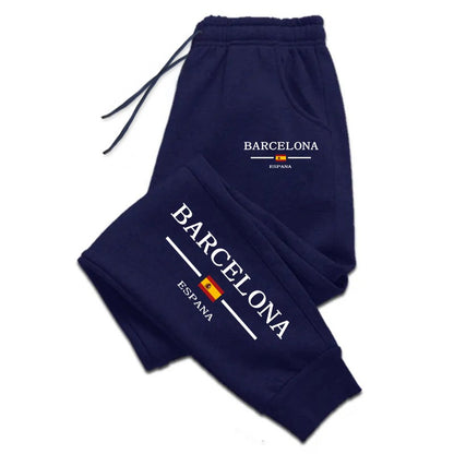 Calça de Moletom Masculina Estampada Urbana Calça Esportiva para Uso Diário Casual de Pista Calça Jogging Masculina Rua