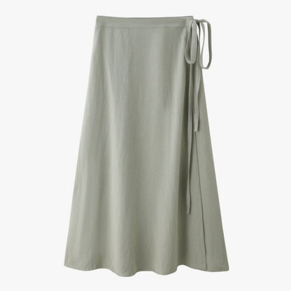 AS 2025 spring summer woman  linen one pieces  wrap skirts adjustable waist 2cm