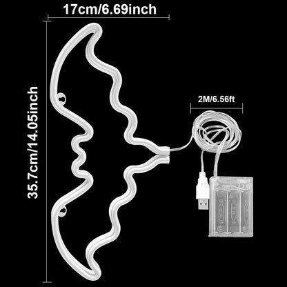 USB/Battery LED Neon Lights Sign for Wall Art Decor Heart Gaming Bar Bedroom Decoration Hanging Neon Sign Party Alien Night Lamp