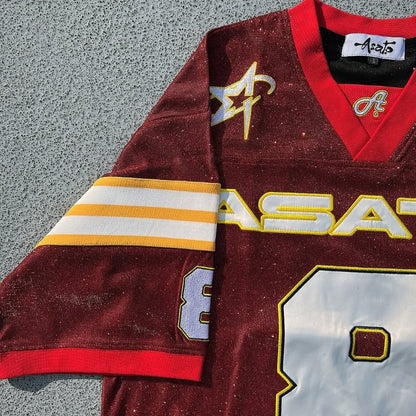 Y2K T shirt oversized fluorescent digital quick drying loose fitting jersey embroidered graphic shirts retro unisex street shirt