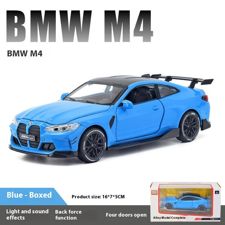 1/32 BMW M4 Coupé Carro Esportivo Liga Diecast Modelo Coleção Miniatura Enfeites de Mesa Miniauto Mini GT Presente de Feriado Menino