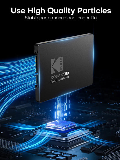 Kodak Ultra SSD 1T Sata 2.5 Polegadas Disco Sólido Alta Velocidade 550Mb/s 512/128/256G HD SATA Disco Rígido Interno para Computador Portátil
