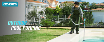 Seesii Cordless Stick Water Transfer Pump Handheld Portable Utility Sump Pump 3/4" Outlet for Pool/Garden/Pond/RV/Boat Draining