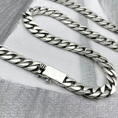 100% S925 Sterling Silver Necklace Bracelet Punk S925 Silver Jewelry Never Fade Carry certificate Men Women Jewelry Gifts