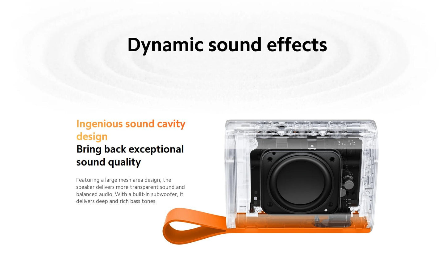 NOVA Xiaomi Sound Pocket IP67 Bluetooth 5.4 Alto-falante Portátil Combo Estéreo TWS 1000mAh 10 Horas de Bateria de Longa Duração Microfone