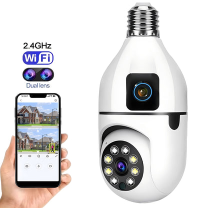 HD 1080P 2.4G Wifi Surveillance Camera Outdoor Dual Lens Dual Screen Security Protection Camera Video Surveillance Camera