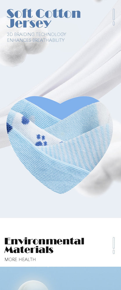10 Pairs Baby Socks Newborn Baby Boy Girls Infant Cute Cartoons Fashion Soft Cotton Short Socks For 0-3 Years Kid's Socks