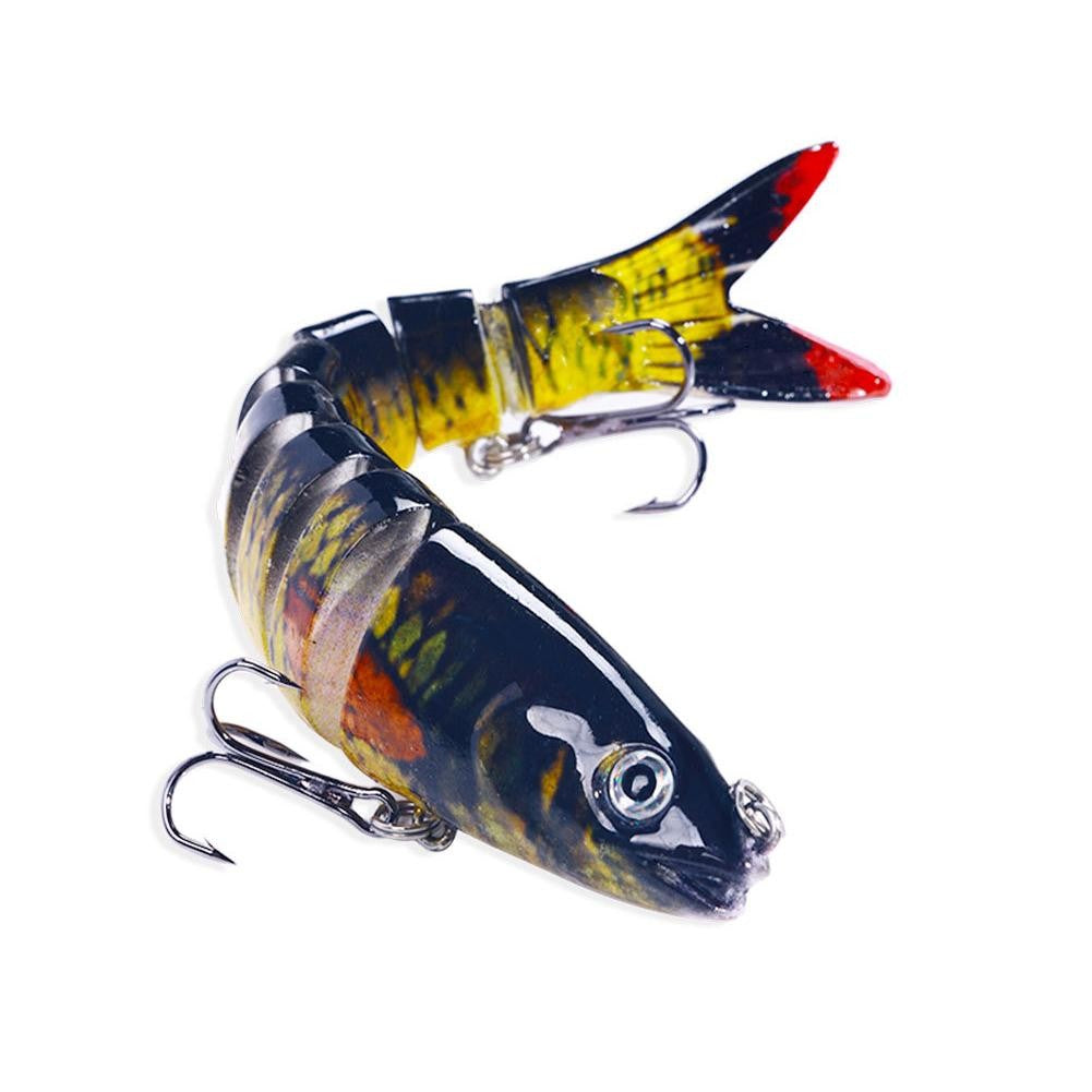 Iscas Artificiais Articuladas Wobblers para Pesca de Lúcio 13,4cm, Seções Múltiplas, Isca Rígida Artificial para Trolling, Ferramentas de Pesca de Carpa e Lúcio