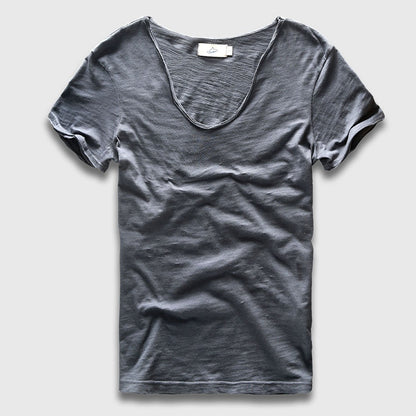 Zecmos Brand Men T-Shirt Plain Hip Hop Fashion Casual V Neck T Shirt Best Seller for Men Short Sleeve Man Top Tees