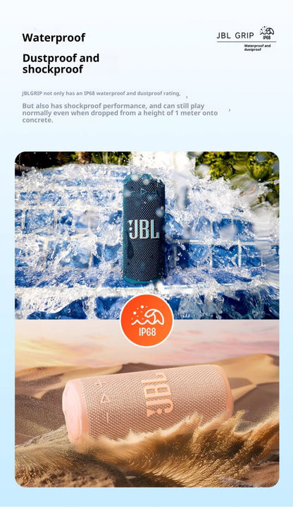 JBL GRIP Neon Can Caixa de Som Bluetooth Sem Fio Portátil Impermeável para Exterior Casa Mesa Ciclismo Caminhada Corrida Alto-Falante de Graves